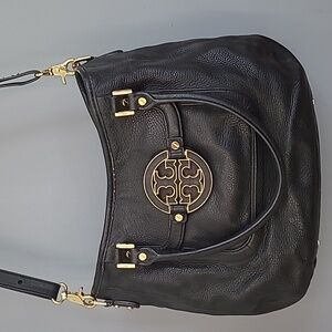 Tory Burch Black & Gold Shoulder Bag .Comes With Long Strap, & Original Dust Bag
